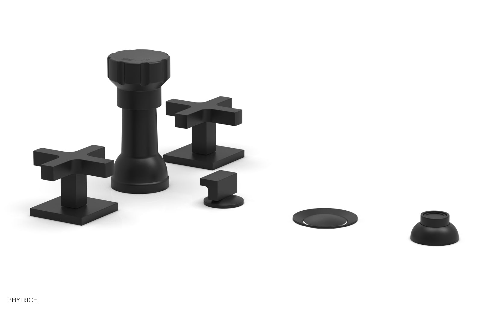 Phylrich CROI Four Hole Bidet Set - Cross Handles