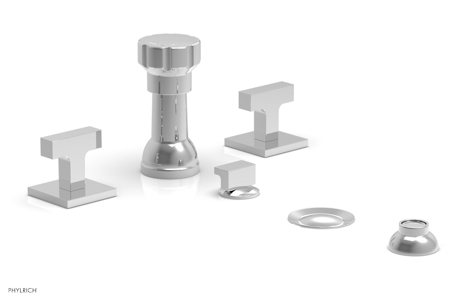 polished chrome bidet set