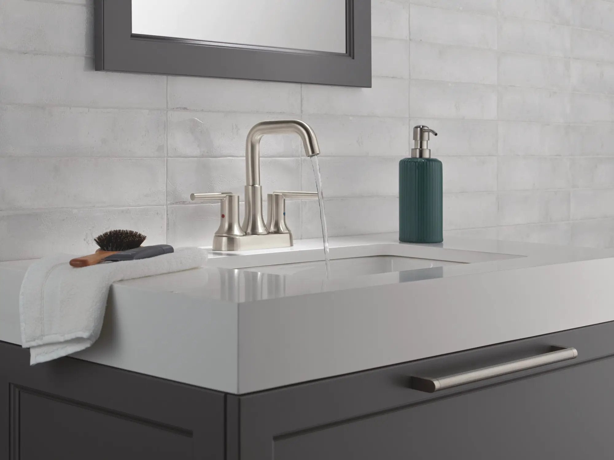stainless bathroom faucet