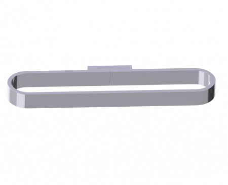 polished chrome towel holder