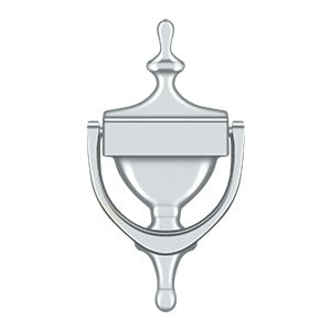 polished chrome door knocker