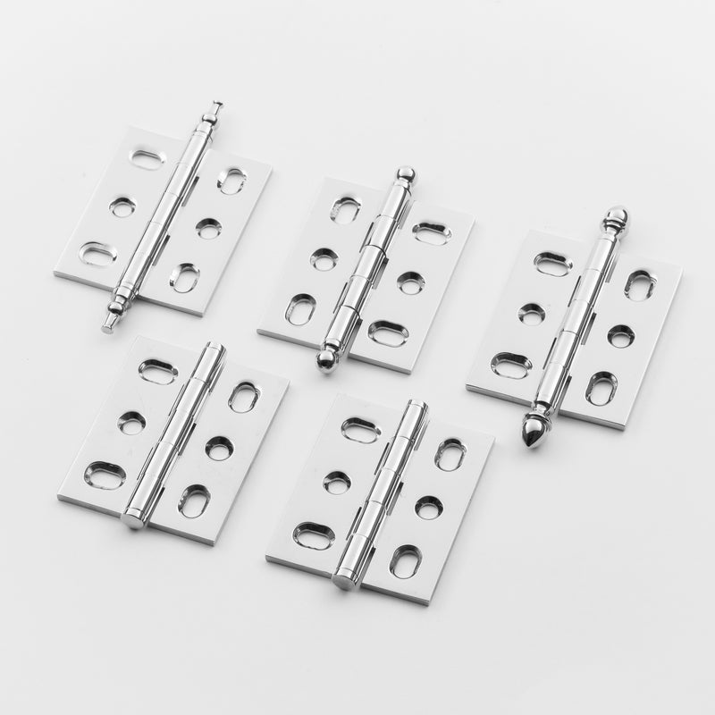 polished chrome hinge