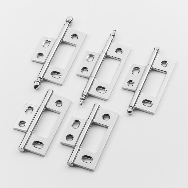 polished chrome hinge