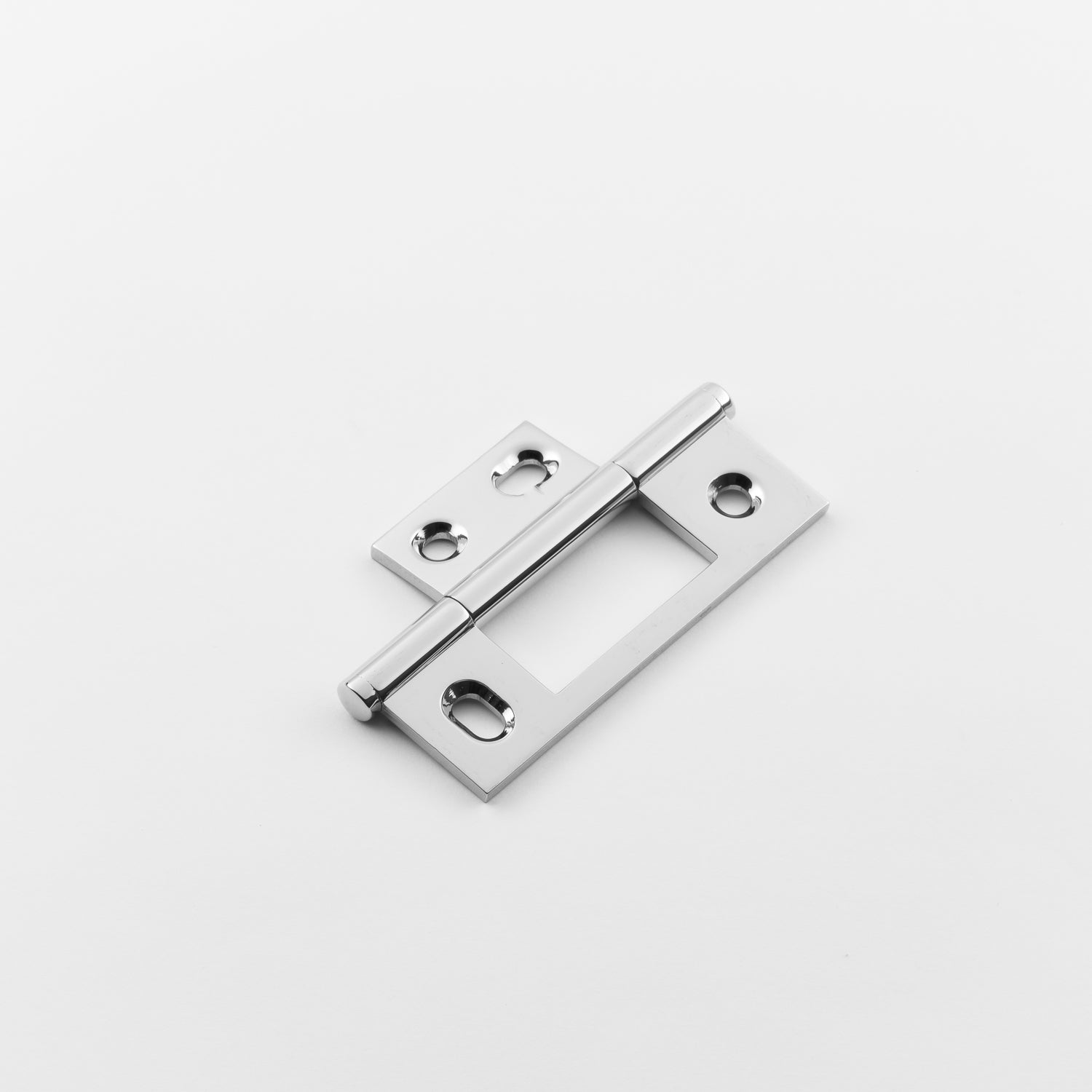 polished chrome hinge