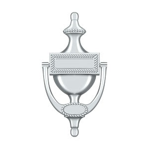 polished chrome door knocker