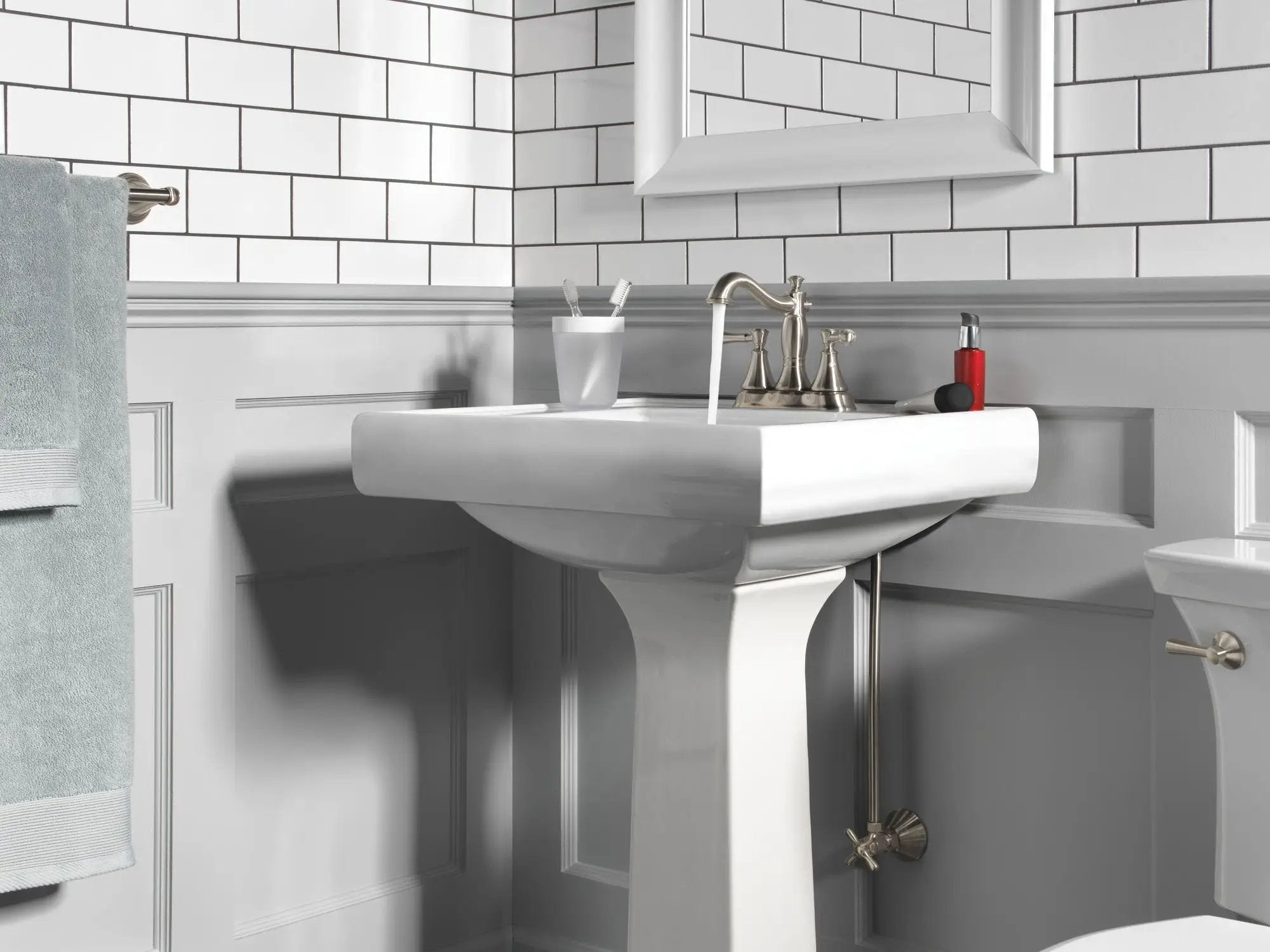 stainless bathroom faucet