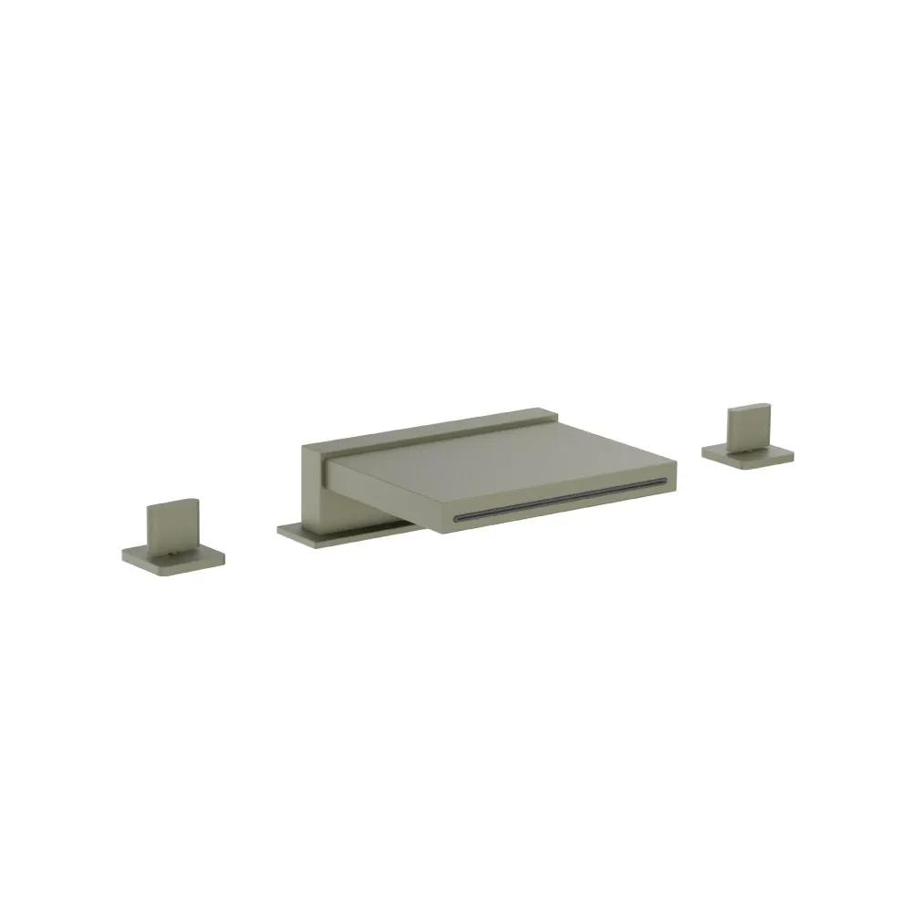 Flusso Serie 260 3 Hole Deck Mount Cascade / Sheet Flow Roman Tub Faucet by Flusso