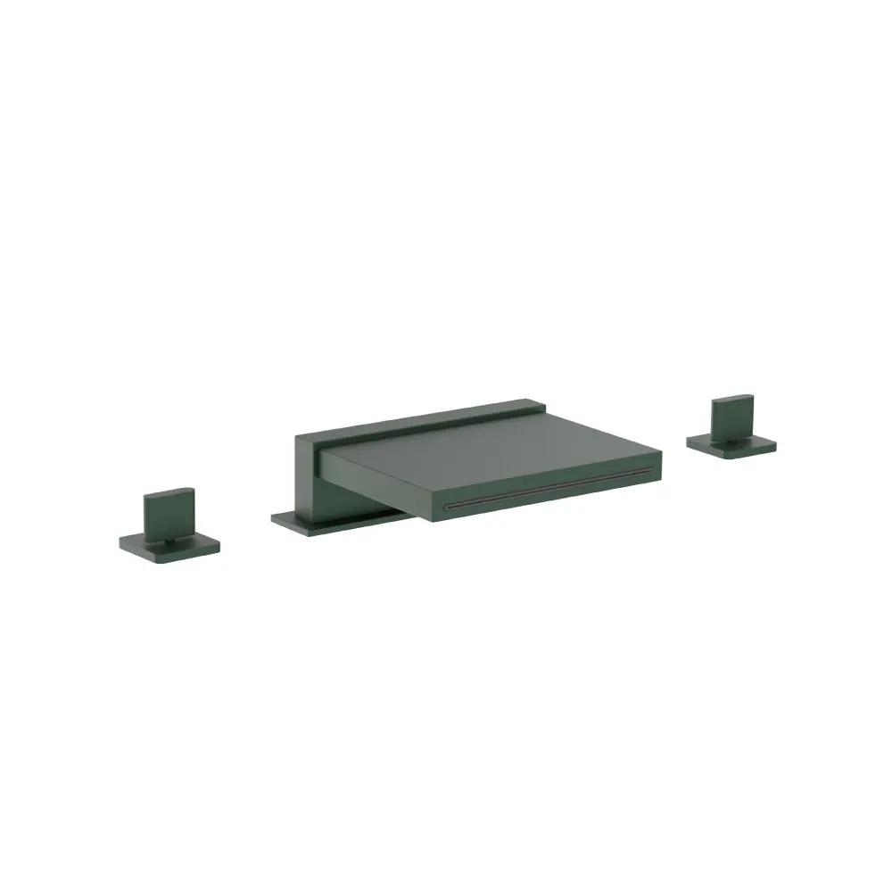 Flusso Serie 260 3 Hole Deck Mount Cascade / Sheet Flow Roman Tub Faucet by Flusso