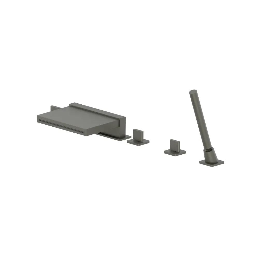 Flusso Serie 260 Five Hole Deck Mounted Cascade Flow Roman Tub Faucet with Hand Shower by Flusso