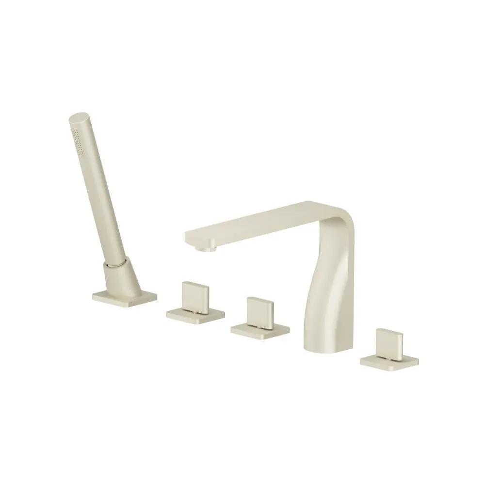 Flusso Serie 260 Five Hole Deck Mounted Roman Tub Faucet with Hand Shower by Flusso
