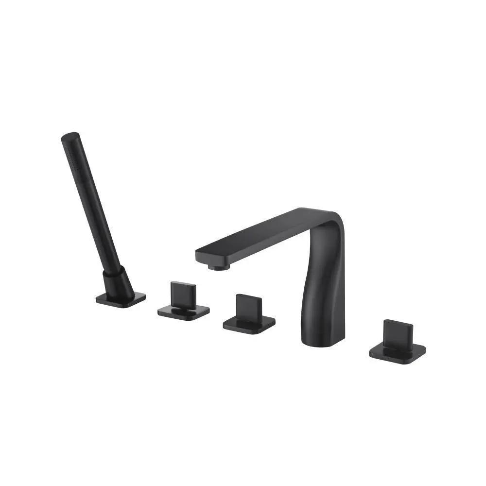 Flusso Serie 260 Five Hole Deck Mounted Roman Tub Faucet with Hand Shower by Flusso