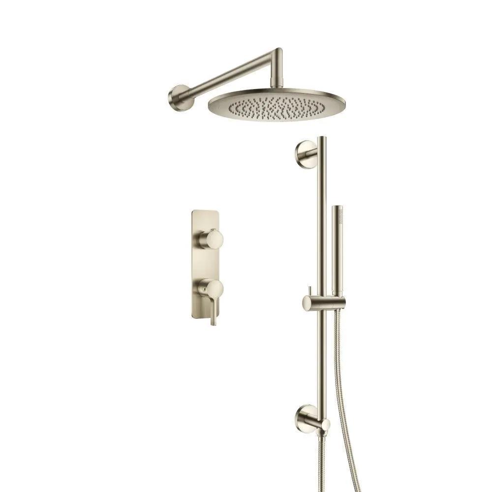 Flusso Serie 260 Two Output Shower Set with Shower Head, Hand Held and Slide Bar by Flusso