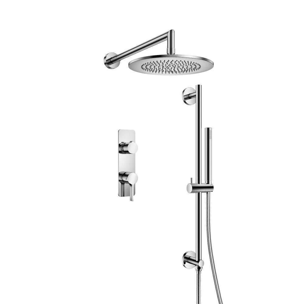 chrome shower set
