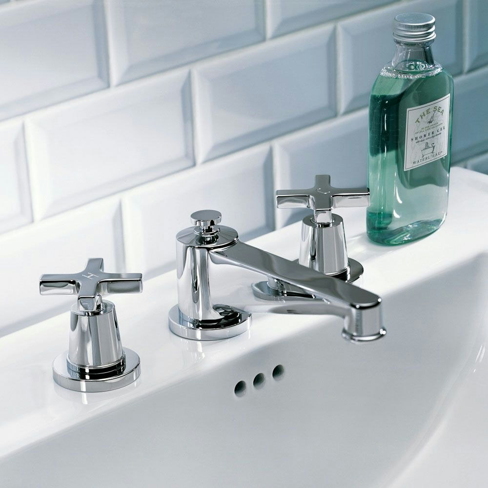 chrome polished faucet