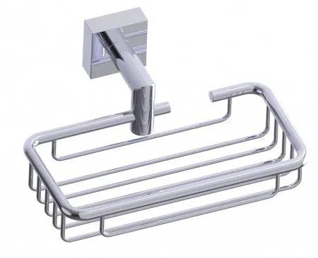 polished chrome soap basket