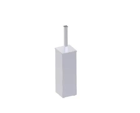 polished chrome toilet brush set