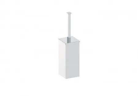 polished chrome toilet brush set