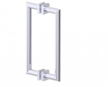polished chrome door handle