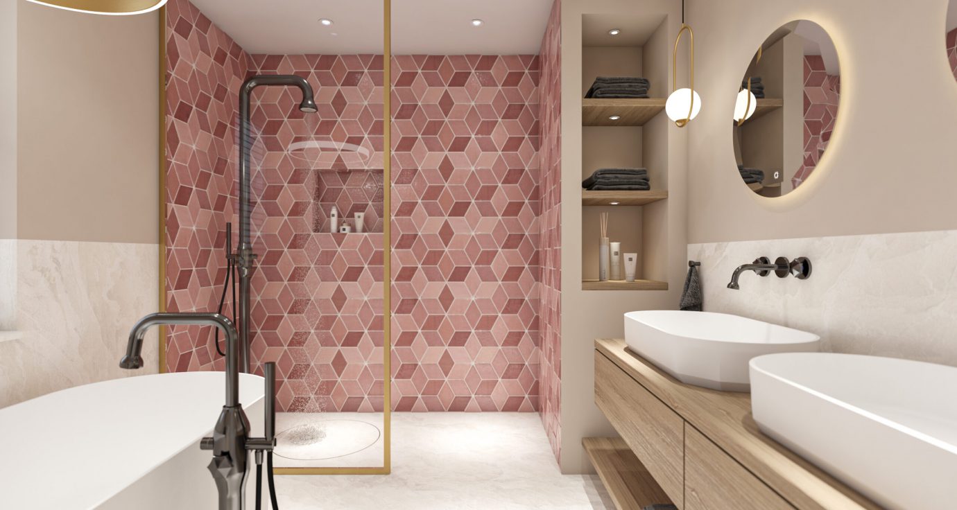 gun metal shower