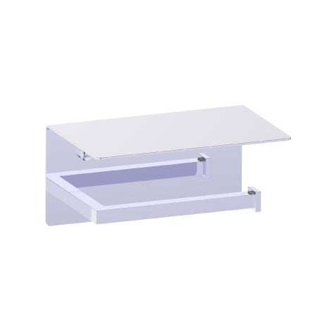 polished chrome tissue holder