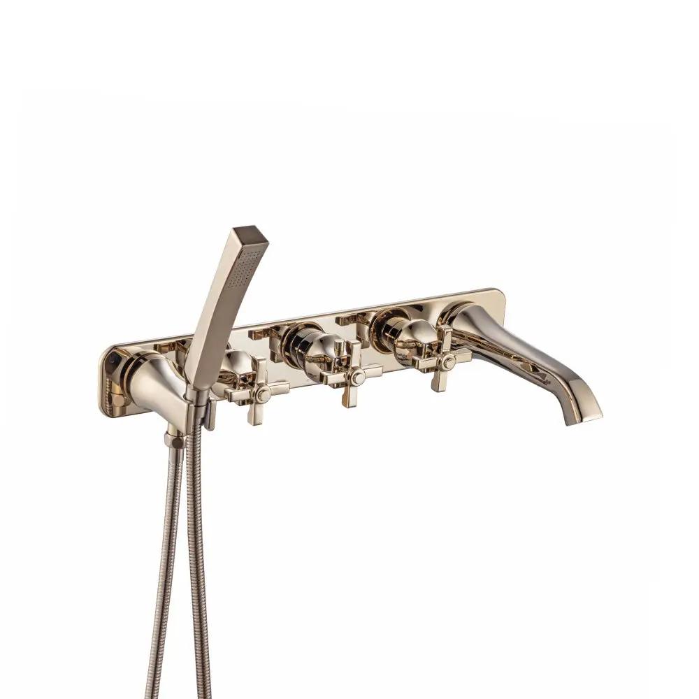 Flusso Serie 270 Trim for Wall Mount Tub Filler with Hand Shower by Flusso