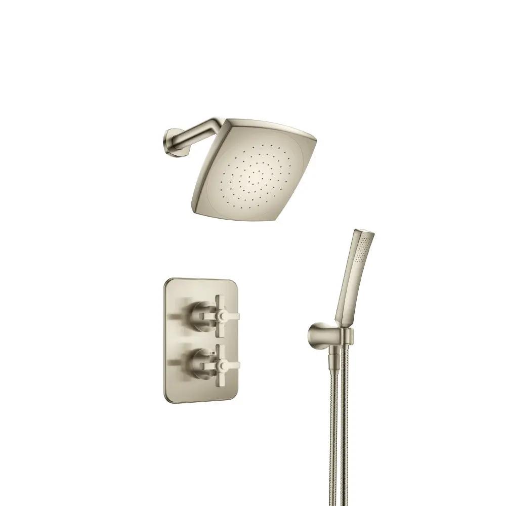 brushed nickel pvd shower set