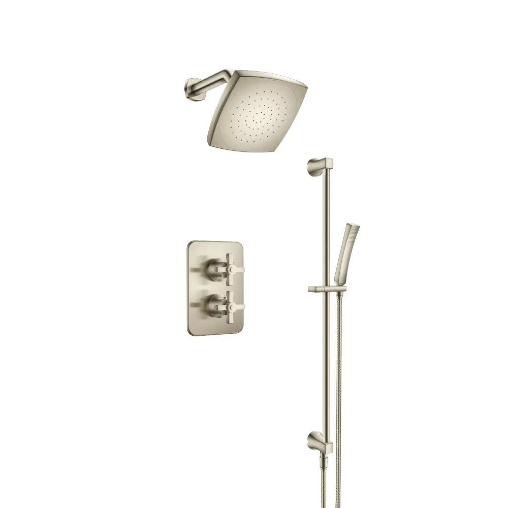 brushed nickel pvd shower set