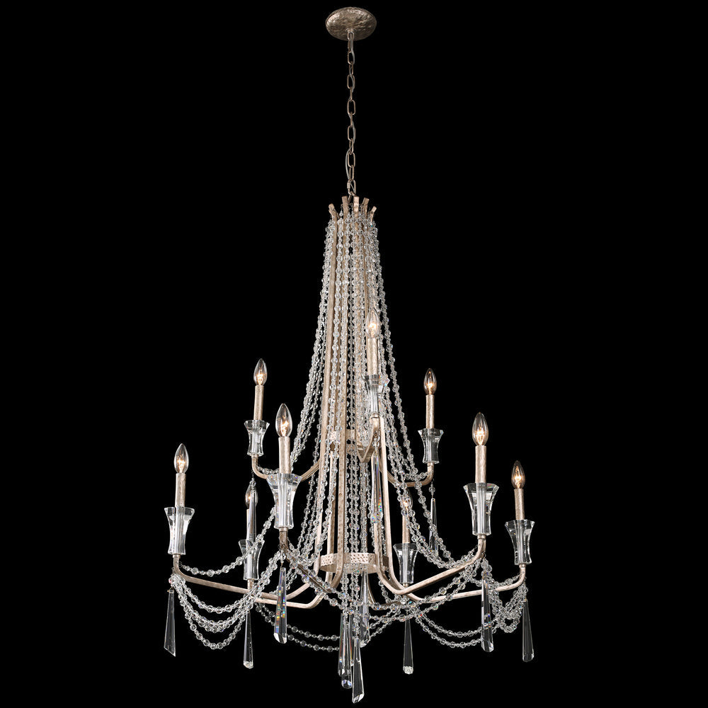 Varaluz Barcelona 9-Light 2-Tier Crystal Chandelier
