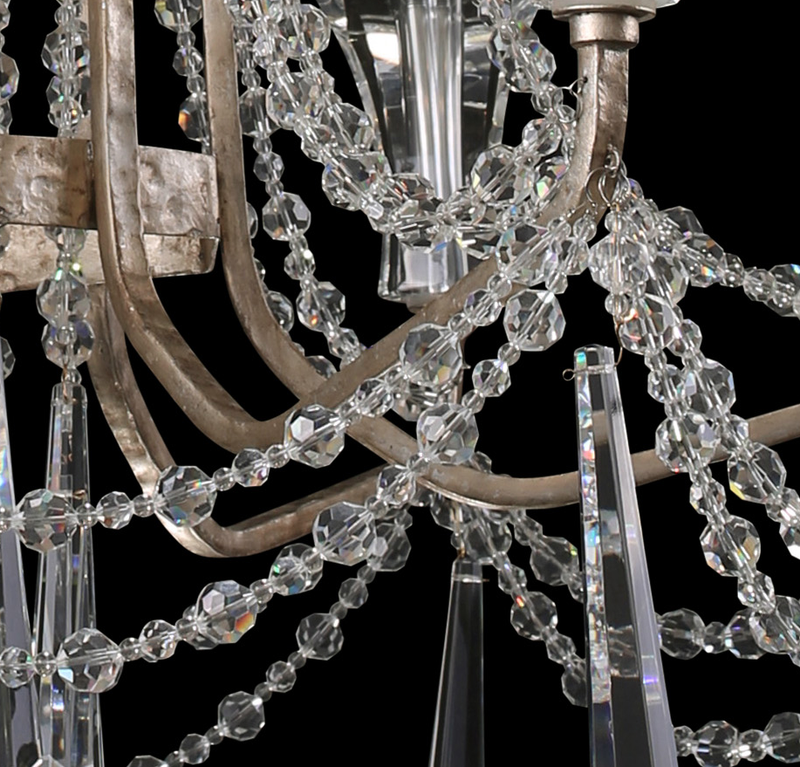 transcend silver chandelier