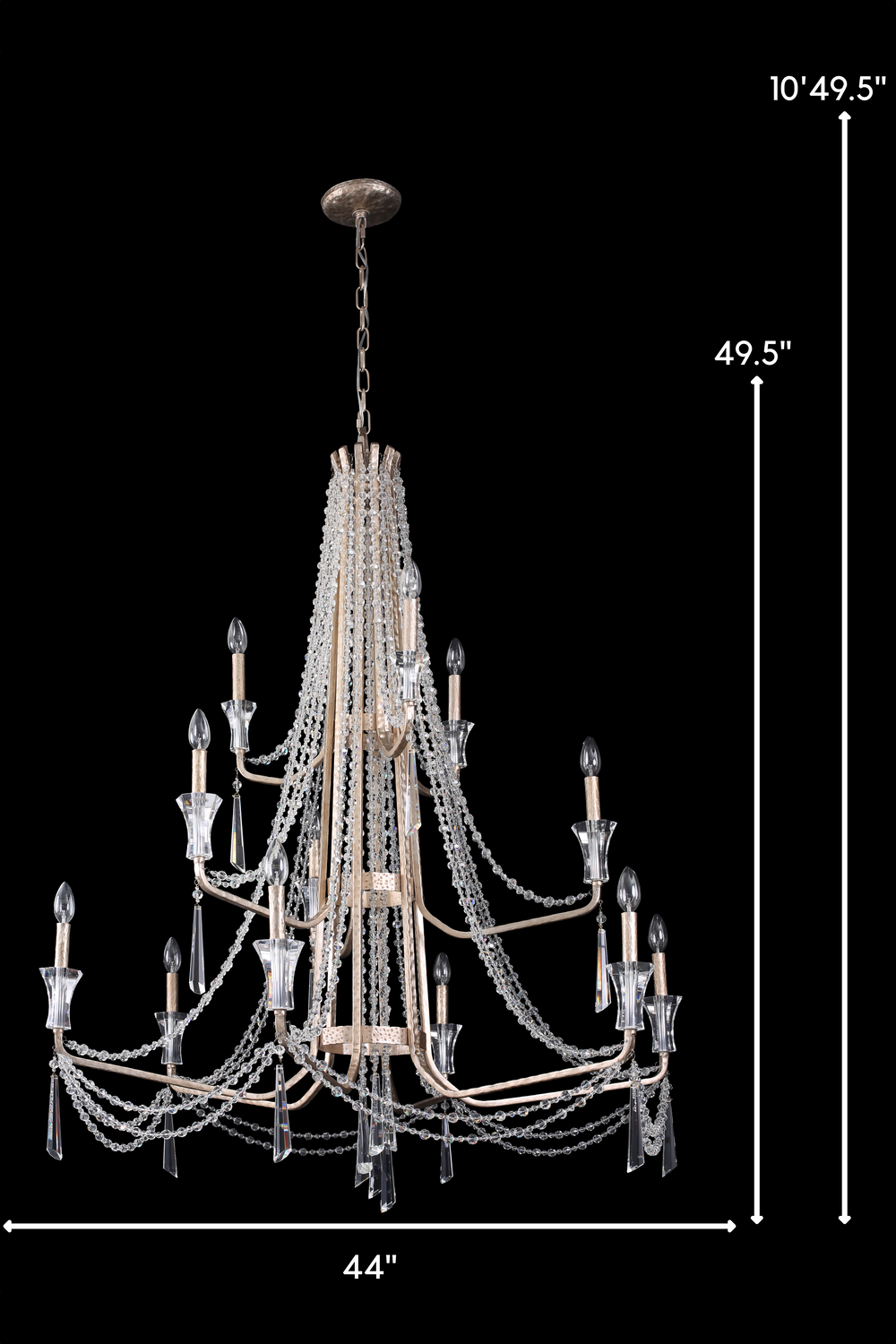 transcend silver chandelier