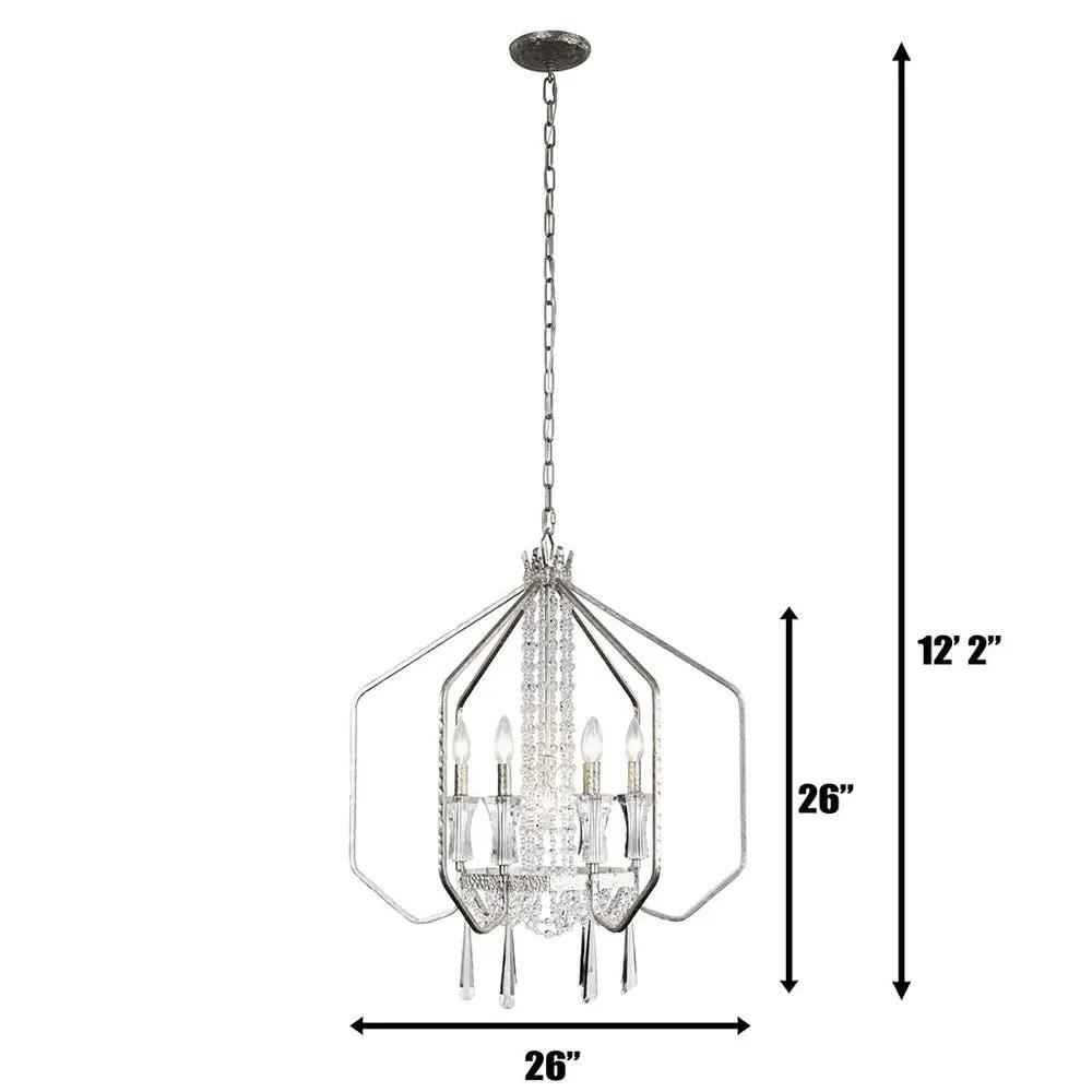 transcend silver pendant light