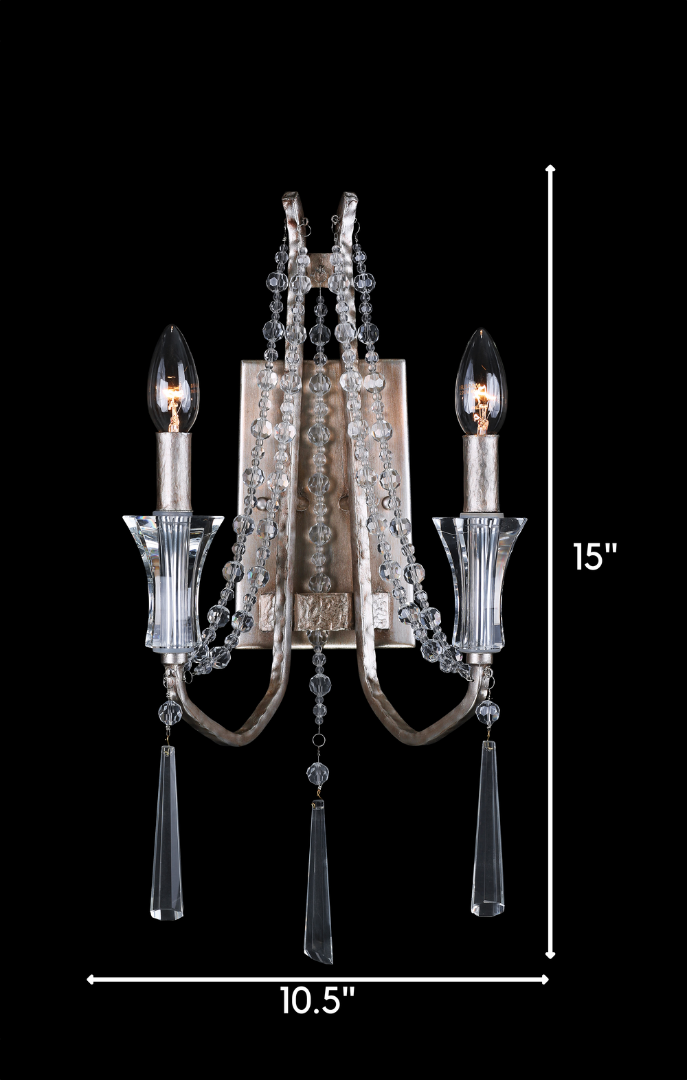 transcend silver wall mount light