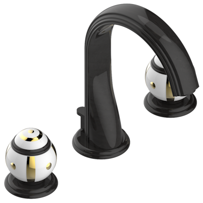 THG Paris Ithaque Gold Decor Widespread Lavatory Set with Drain