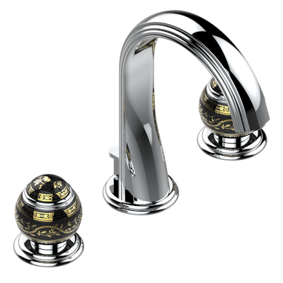 chrome polished faucet