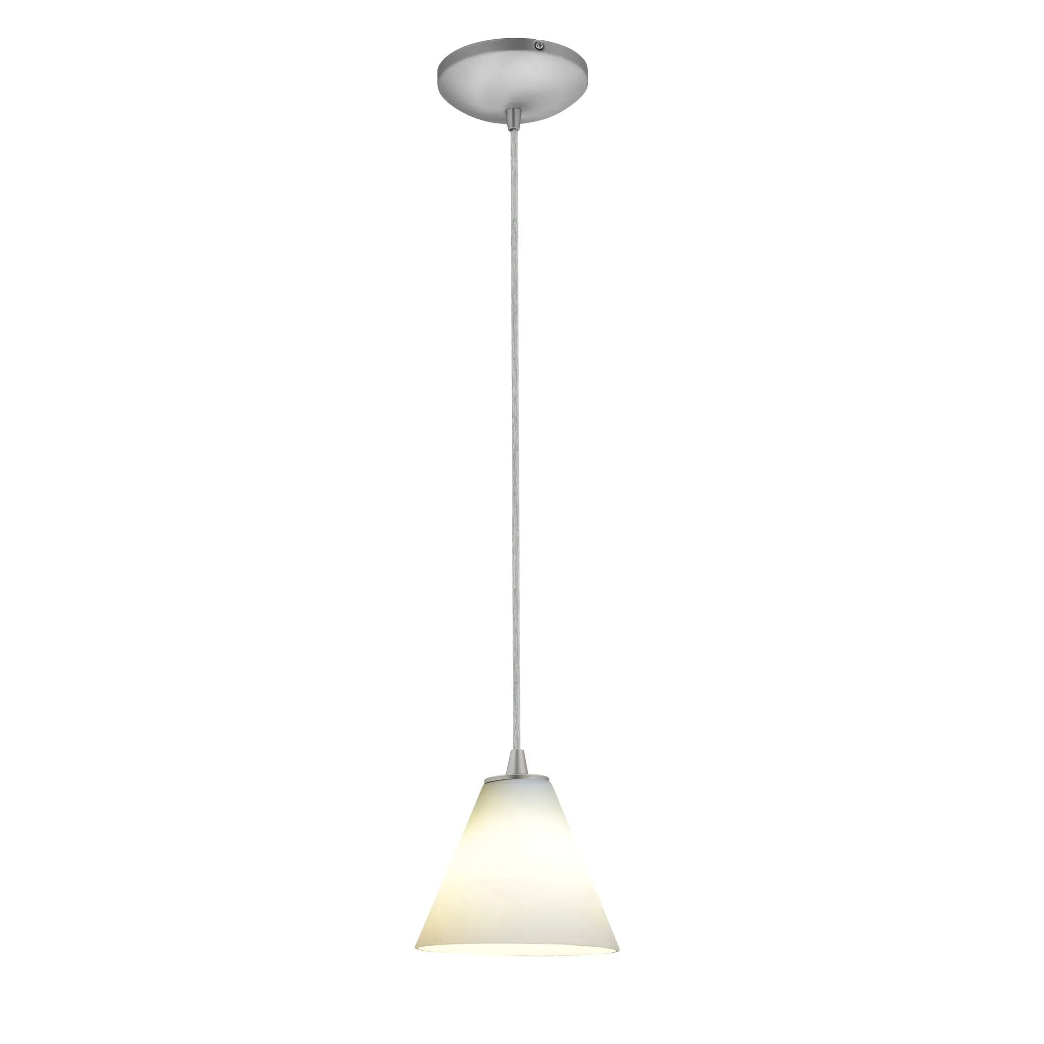 brushed steel pendant