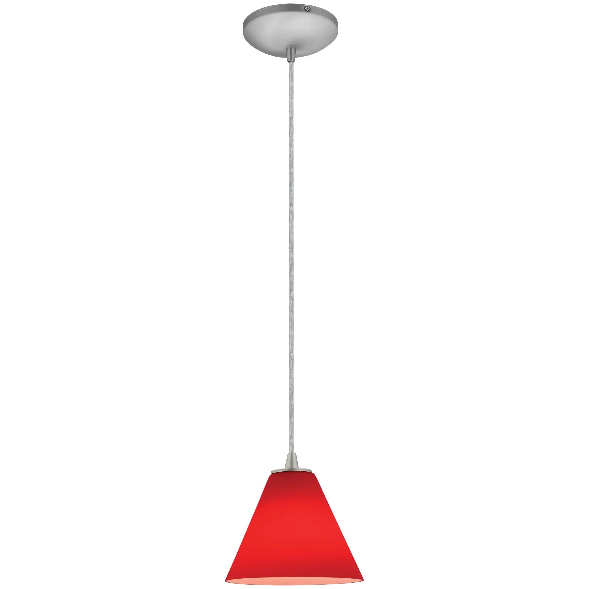 brushed steel pendant