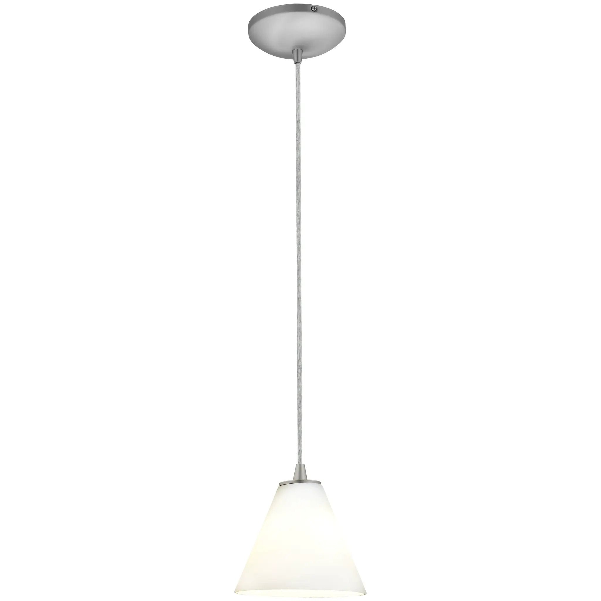 brushed steel pendant