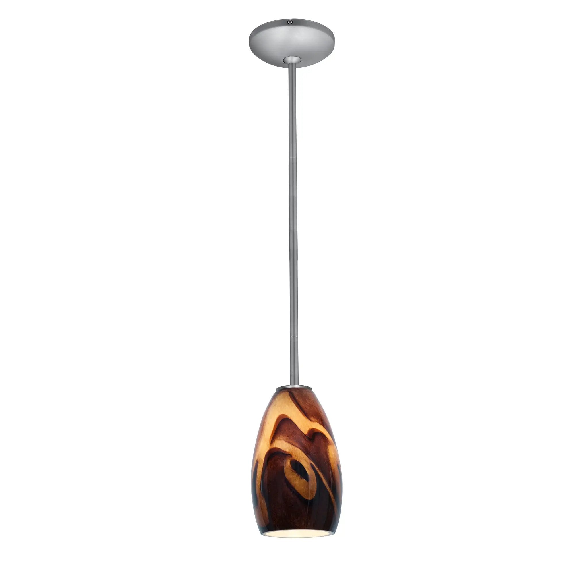 brushed steel pendant