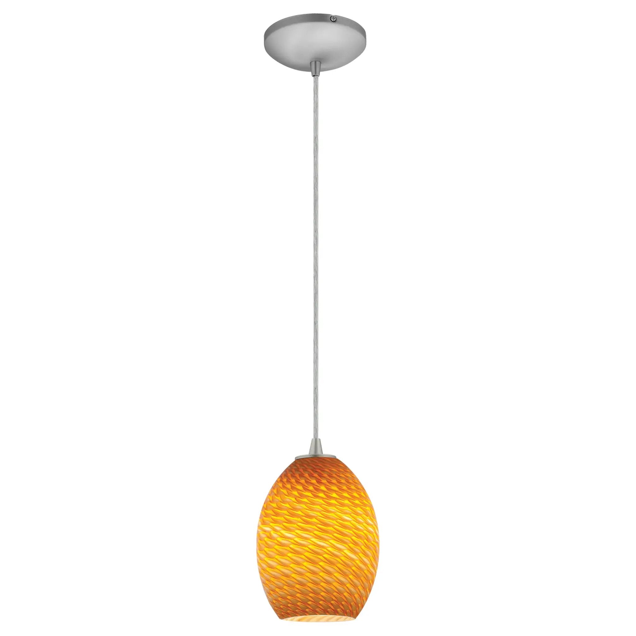 brushed steel pendant
