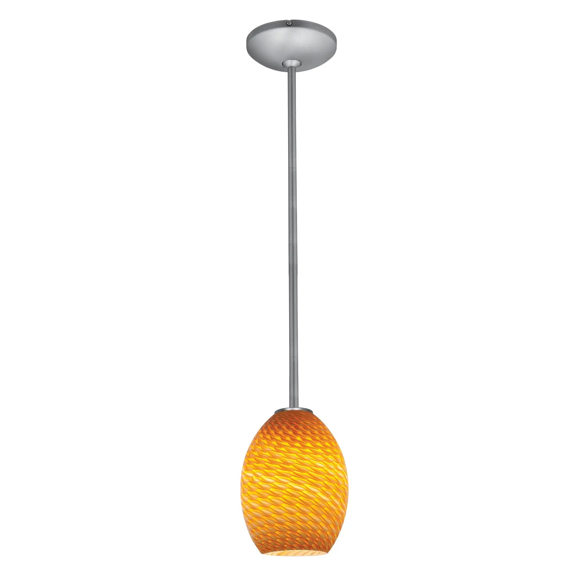 brushed steel pendant