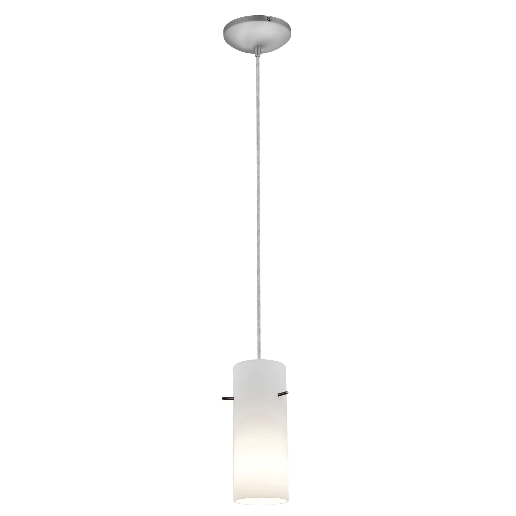 brushed steel pendant