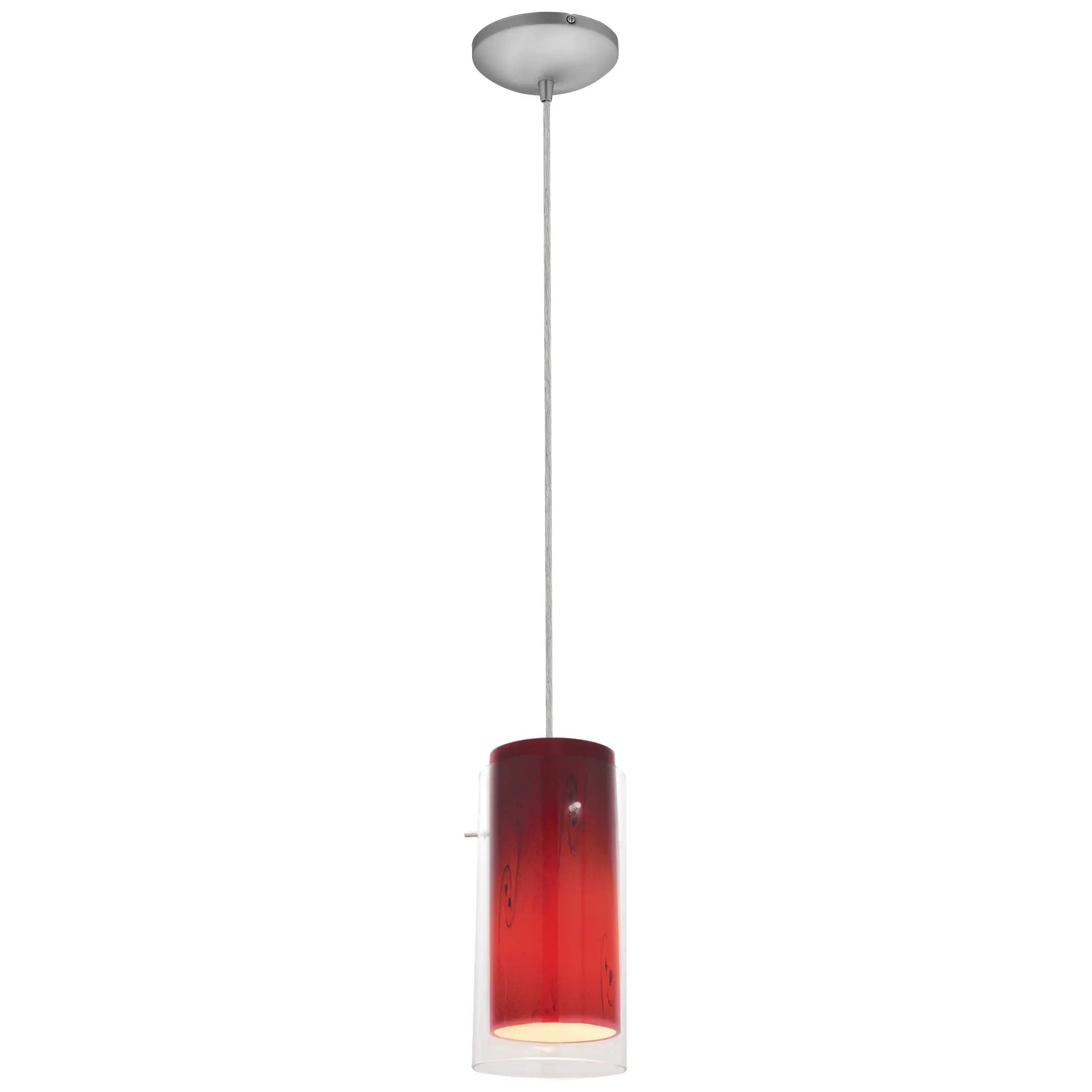 brushed steel pendant