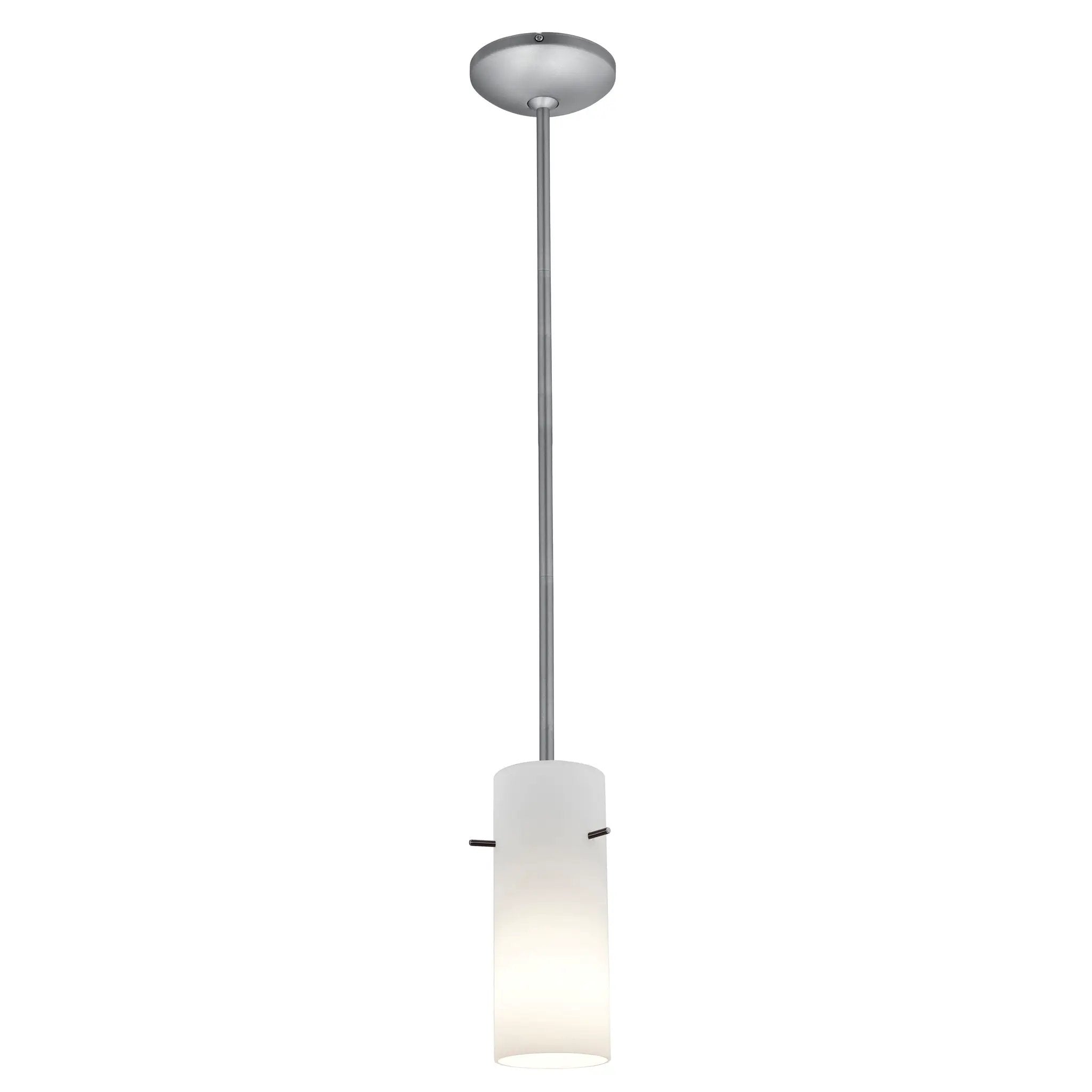 brushed steel pendant