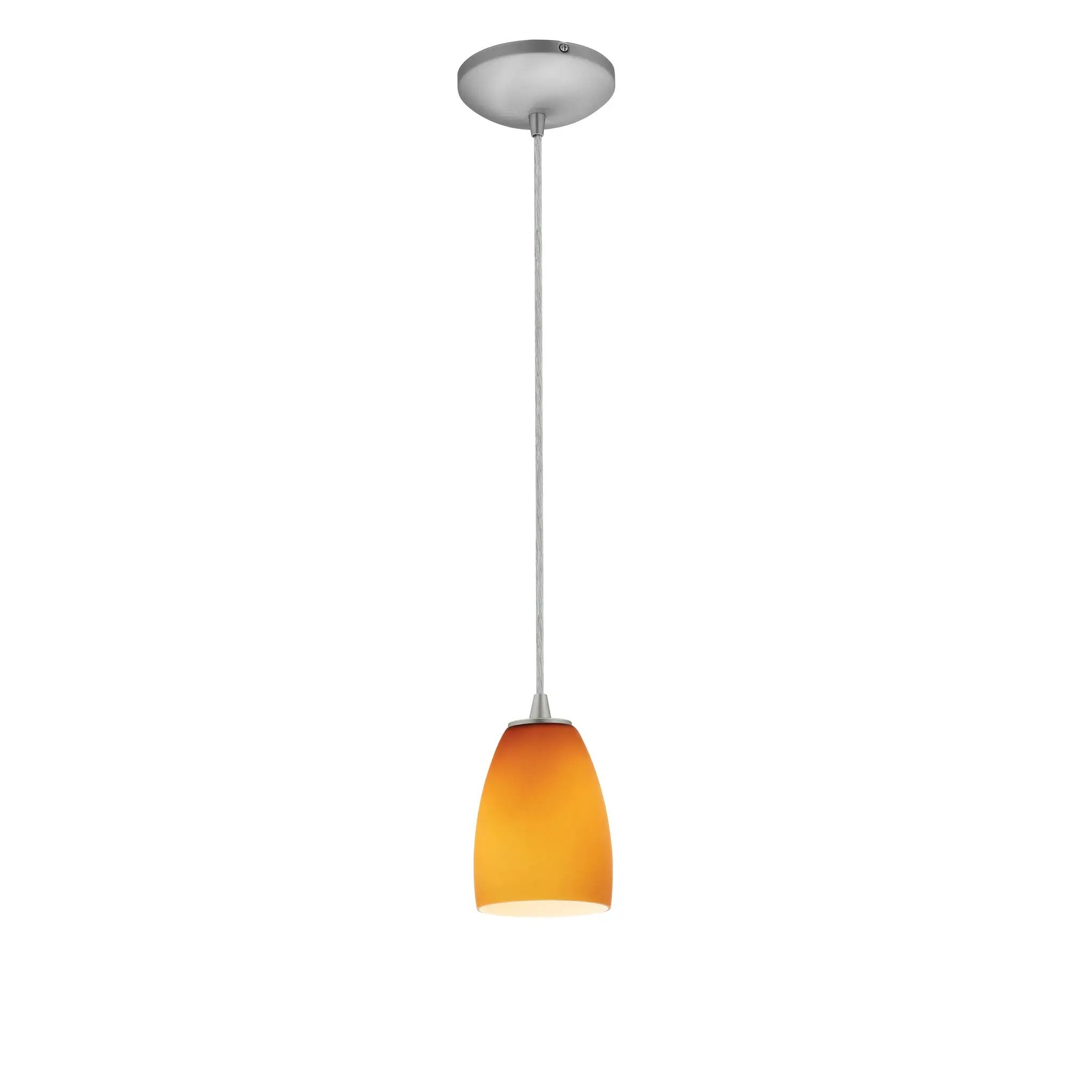 brushed steel pendant