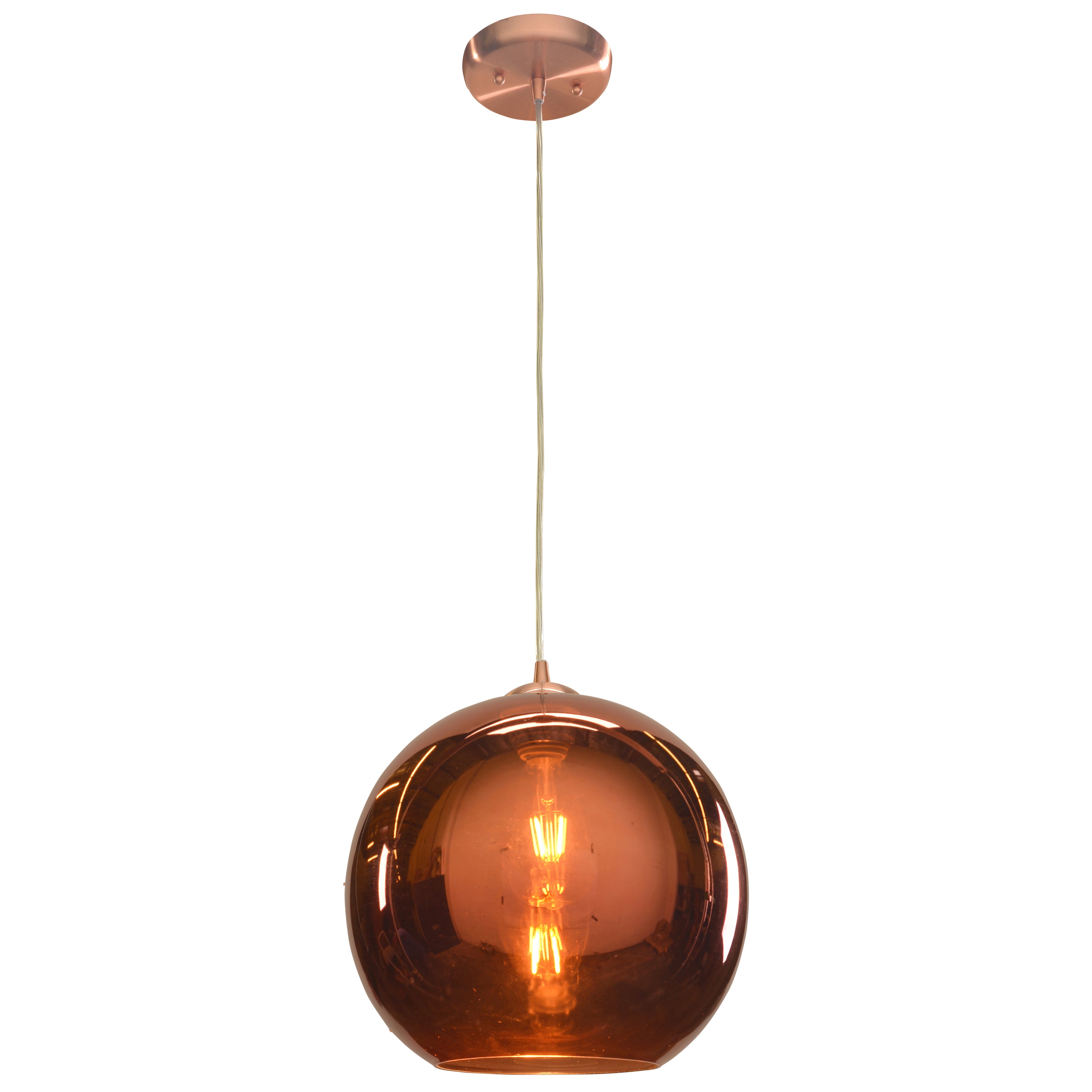 brushed copper led pendant