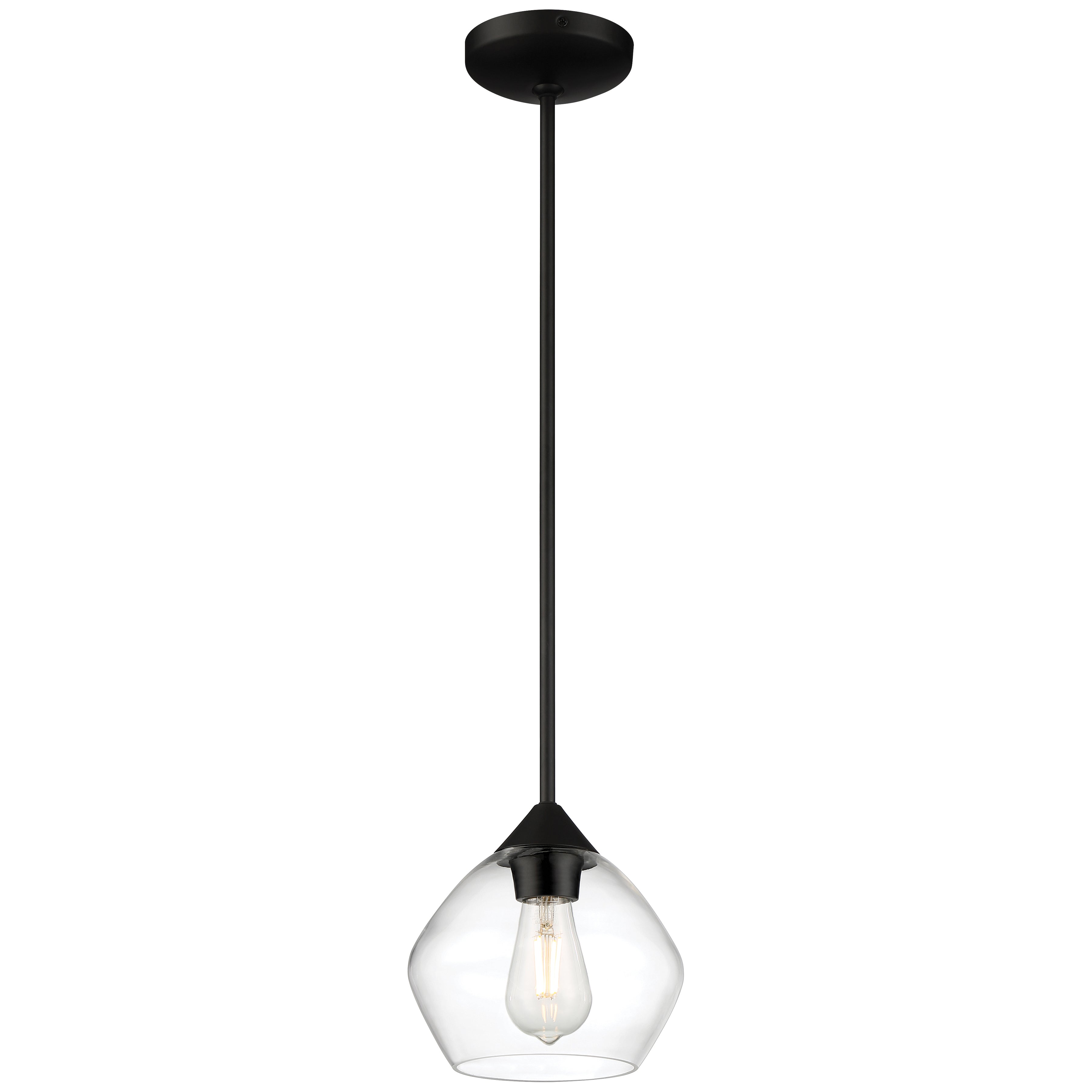 matte black led pendant