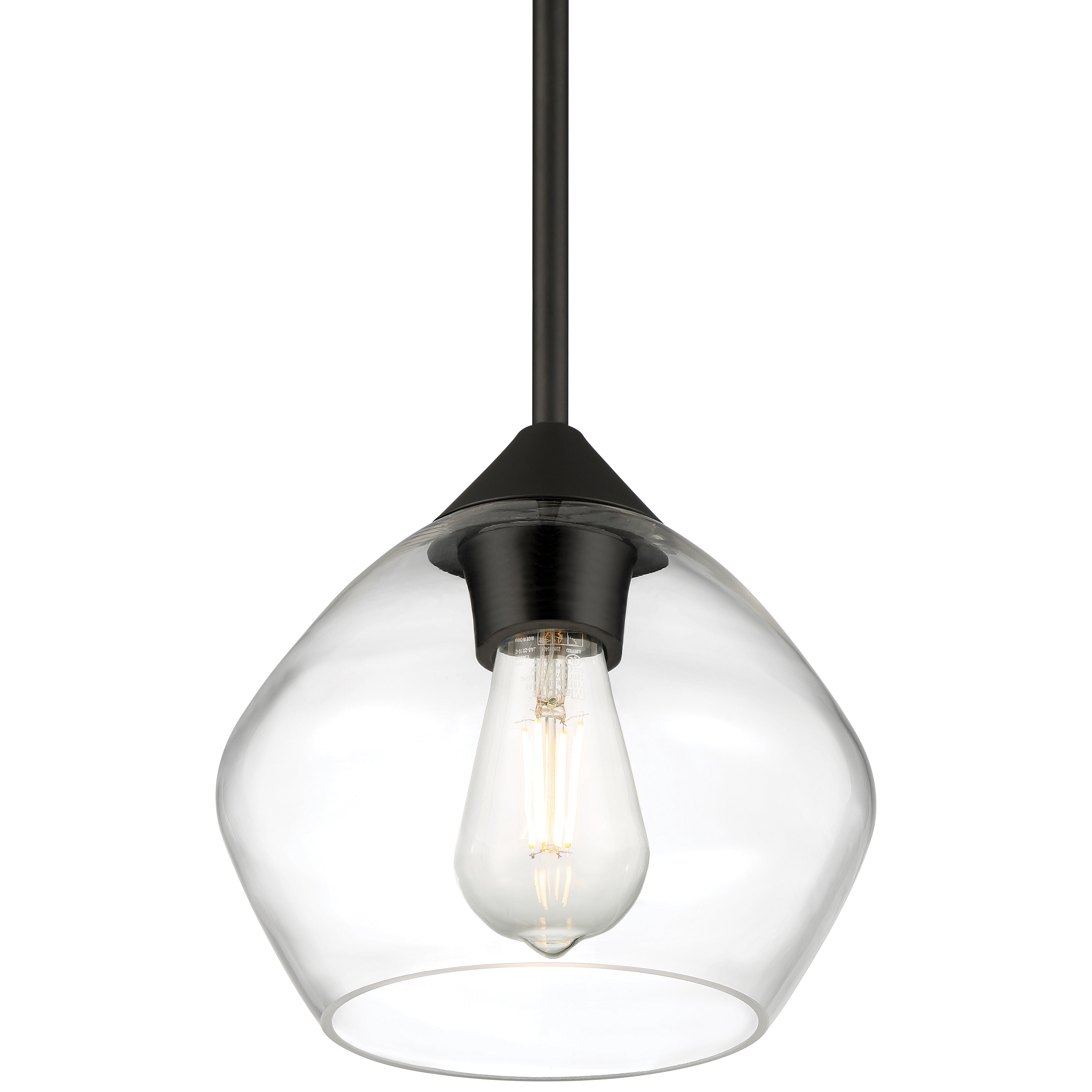matte black led pendant