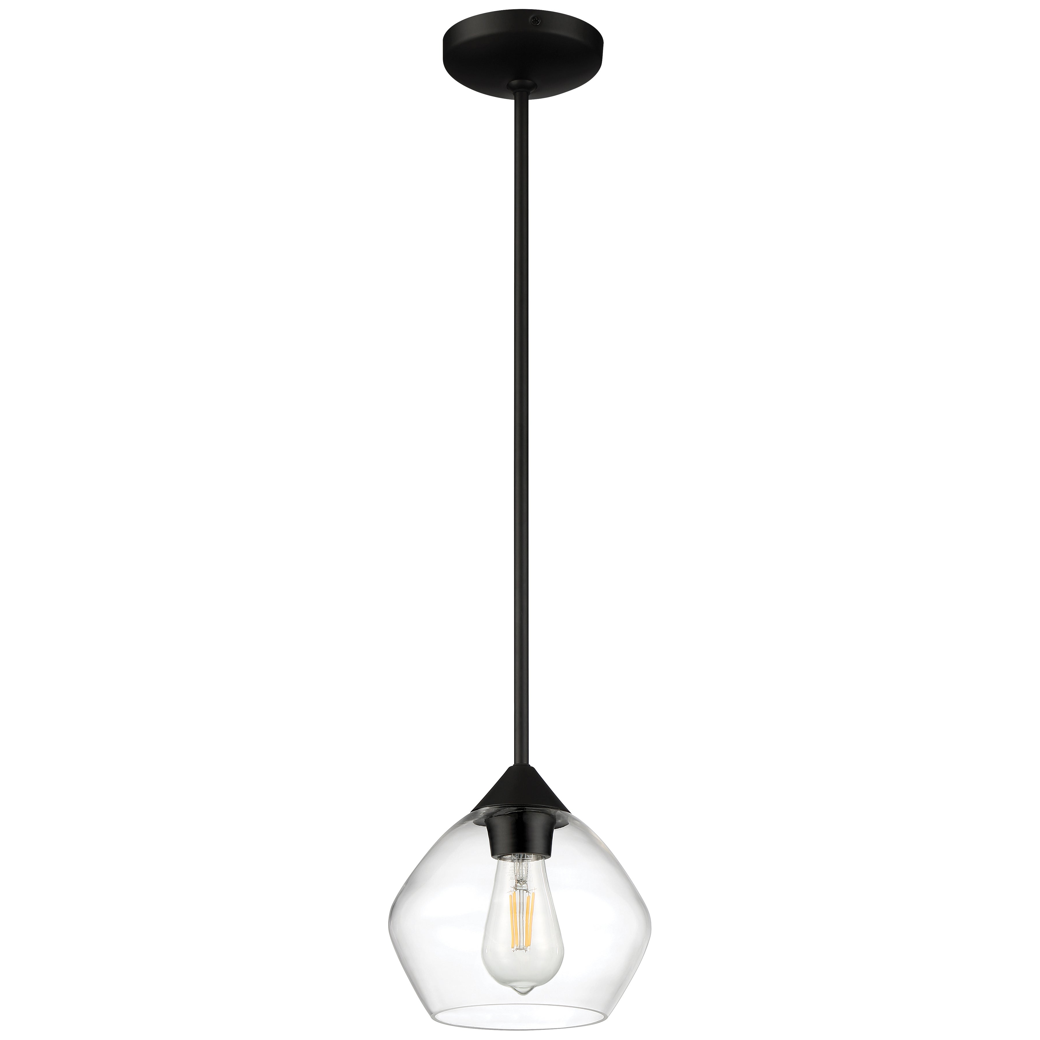 matte black led pendant