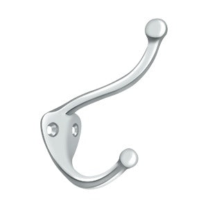 polished chrome coat hook