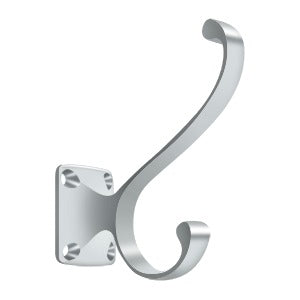 polished chrome coat hook